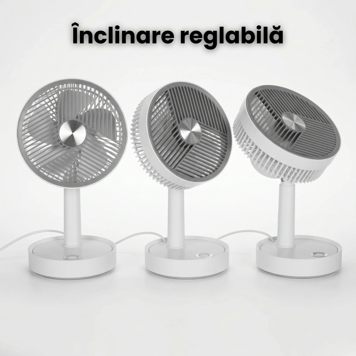 Ventilator USB HASEPE® De Birou 13 cm, Ventilator USB Cu 3 Trepte De Viteza, Ventilator Birou Silentios 4W