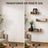 Set 3 Rafturi De Perete HASEPE®, Set 3 Rafturi Suspendate Maro, Rafturi Decorative Cu Suporturi Ascunse