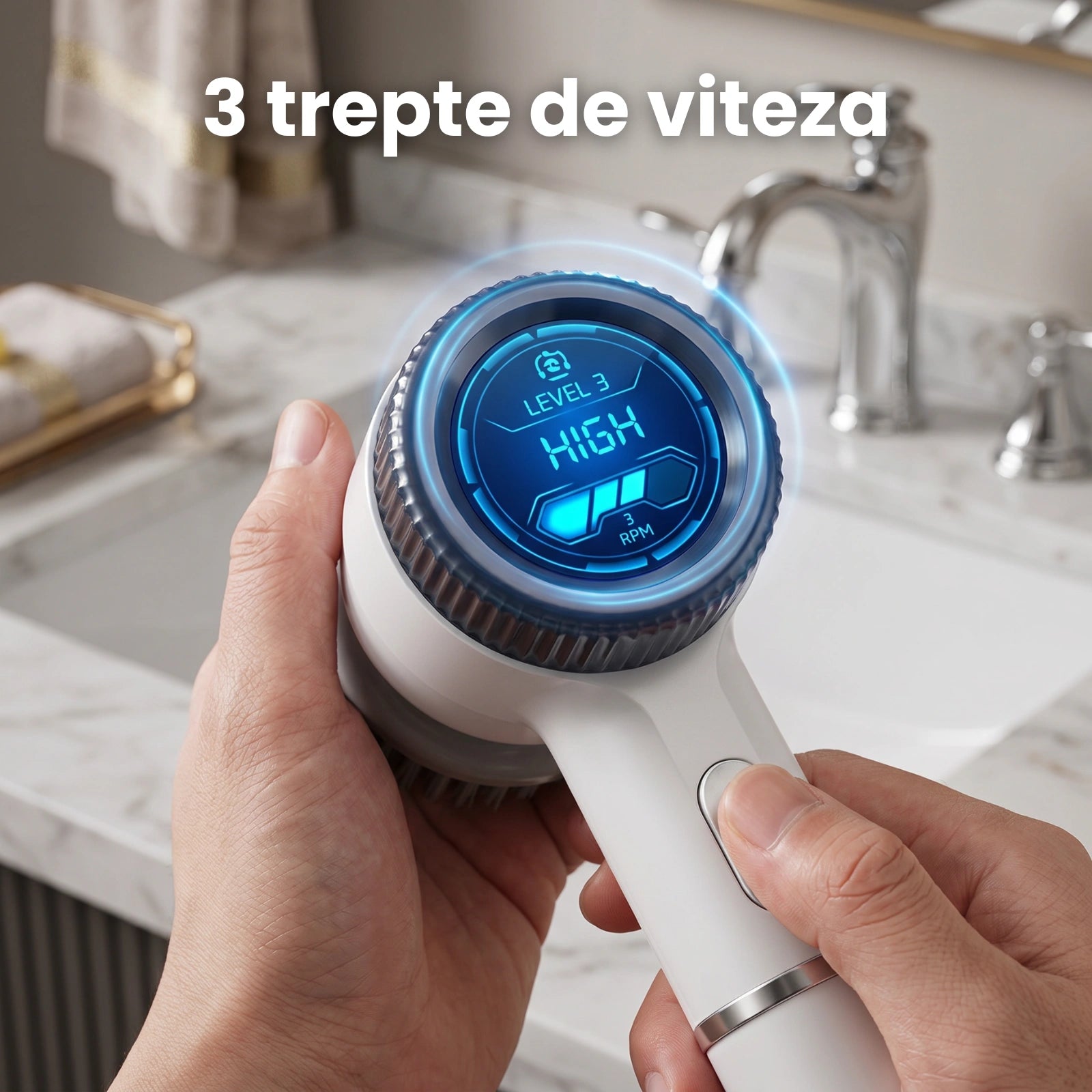 Perie Curatare Electrica HASEPE® Multifunctionala, Perie Electrica Curatare Cu 5 Capete