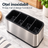 Suport Tacamuri Hasepe® din Inox, 4 Compartimente, 18x9x13 cm, Scurgere in Chiuveta