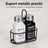 Set Solnita Sare Piper HASEPE® Din Sticla Cu Baza Metalica, Dozator Condimente Elegant 85ml