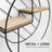Raft Suspendat HASEPE® Decorativ Rotund, Raft Perete cu 3 Nivele MDF, Etajera Perete Metal si Lemn, Raft Suspendat Ø30x9 cm