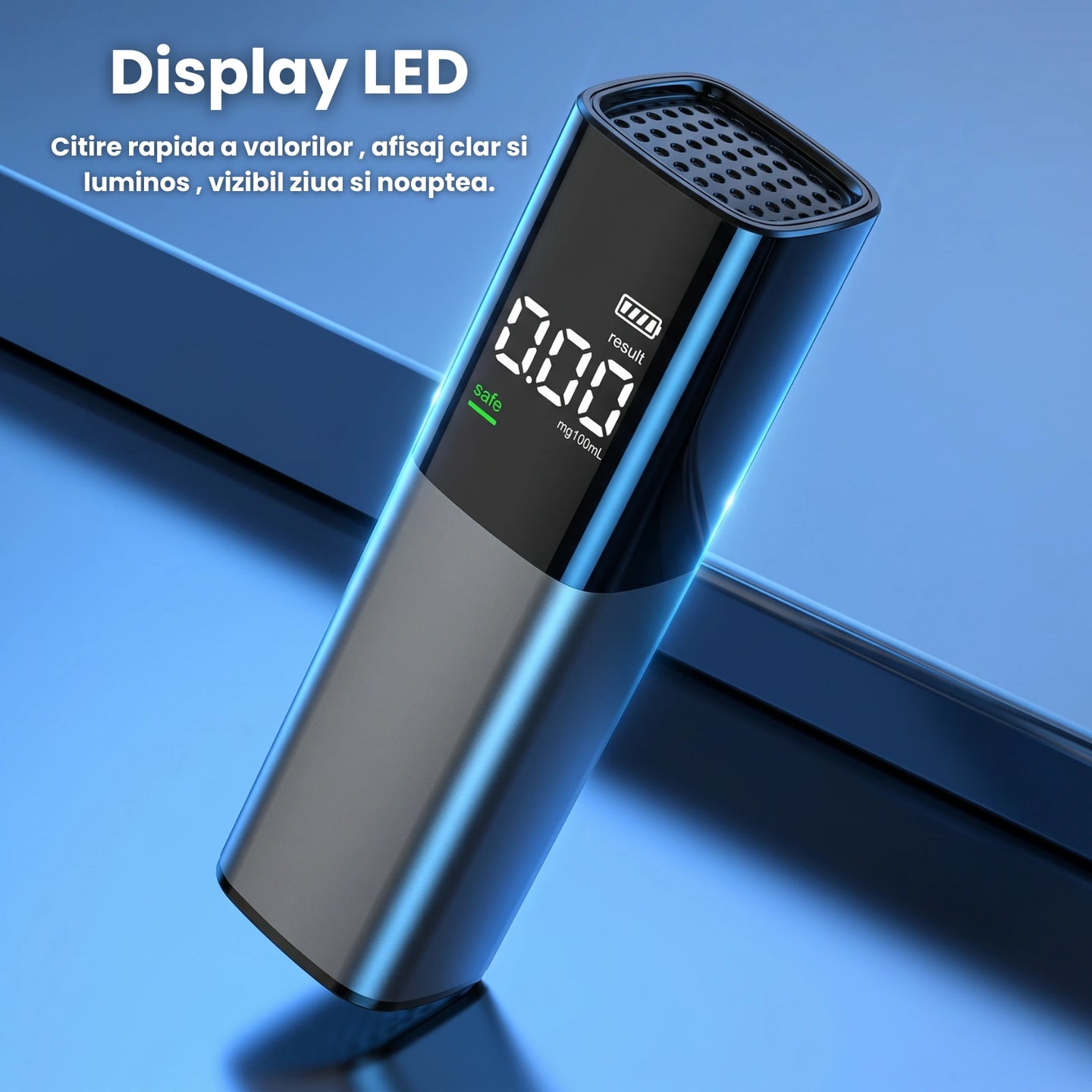 Tester Alcoolemie HASEPE® Digital, Alcooltest Cu Senzor De Precizie, Reincarcabil USB