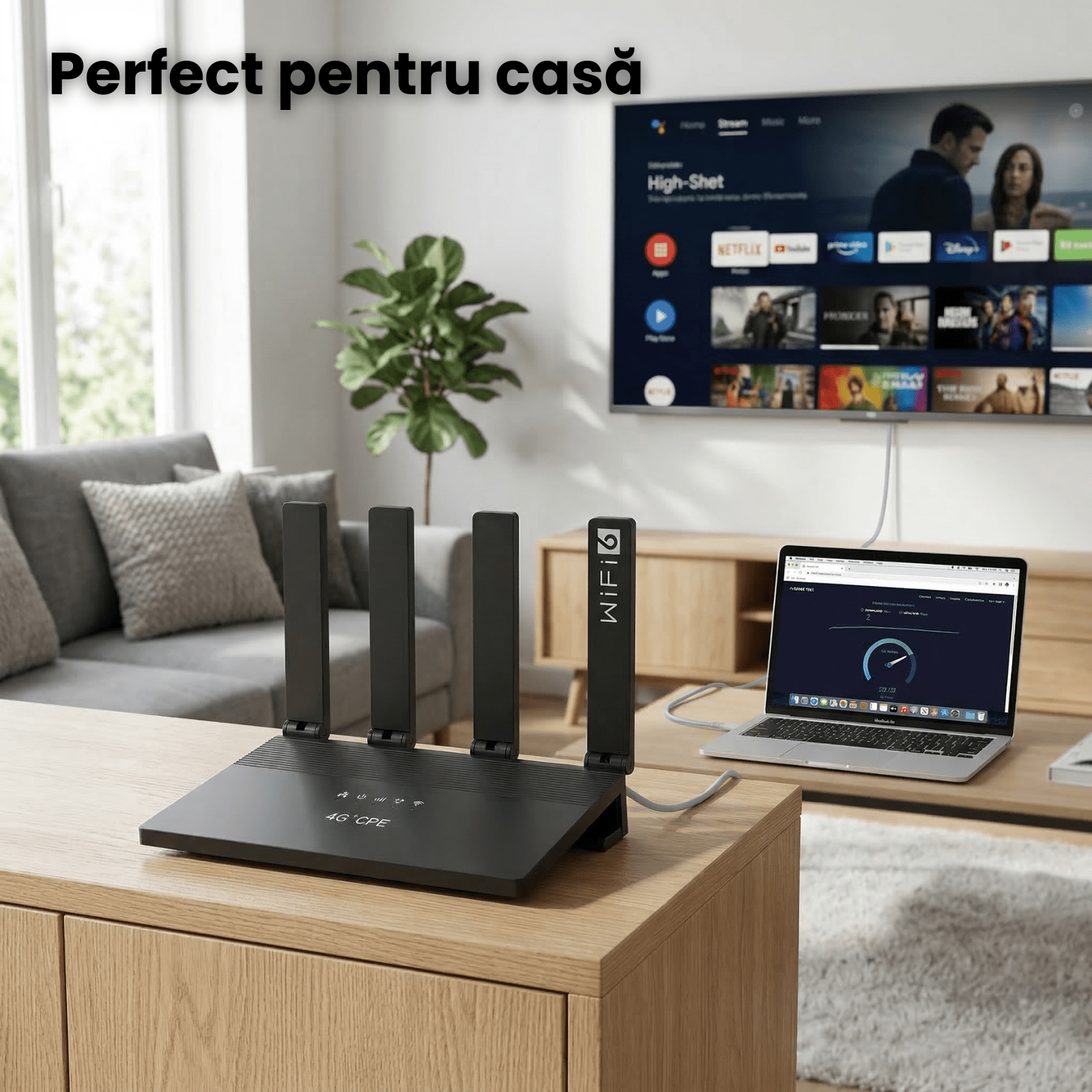 Router Wireless HASEPE 4G LTE WiFi 6, Router Wireless 4G CAT4 150Mbps Cu Slot SIM, Router Wireless Pentru Casa Si Birou, Router 4G Cu Antena Interna 2.4GHz, Router Wireless 4G Plug And Play, Router Wi - HASEPE