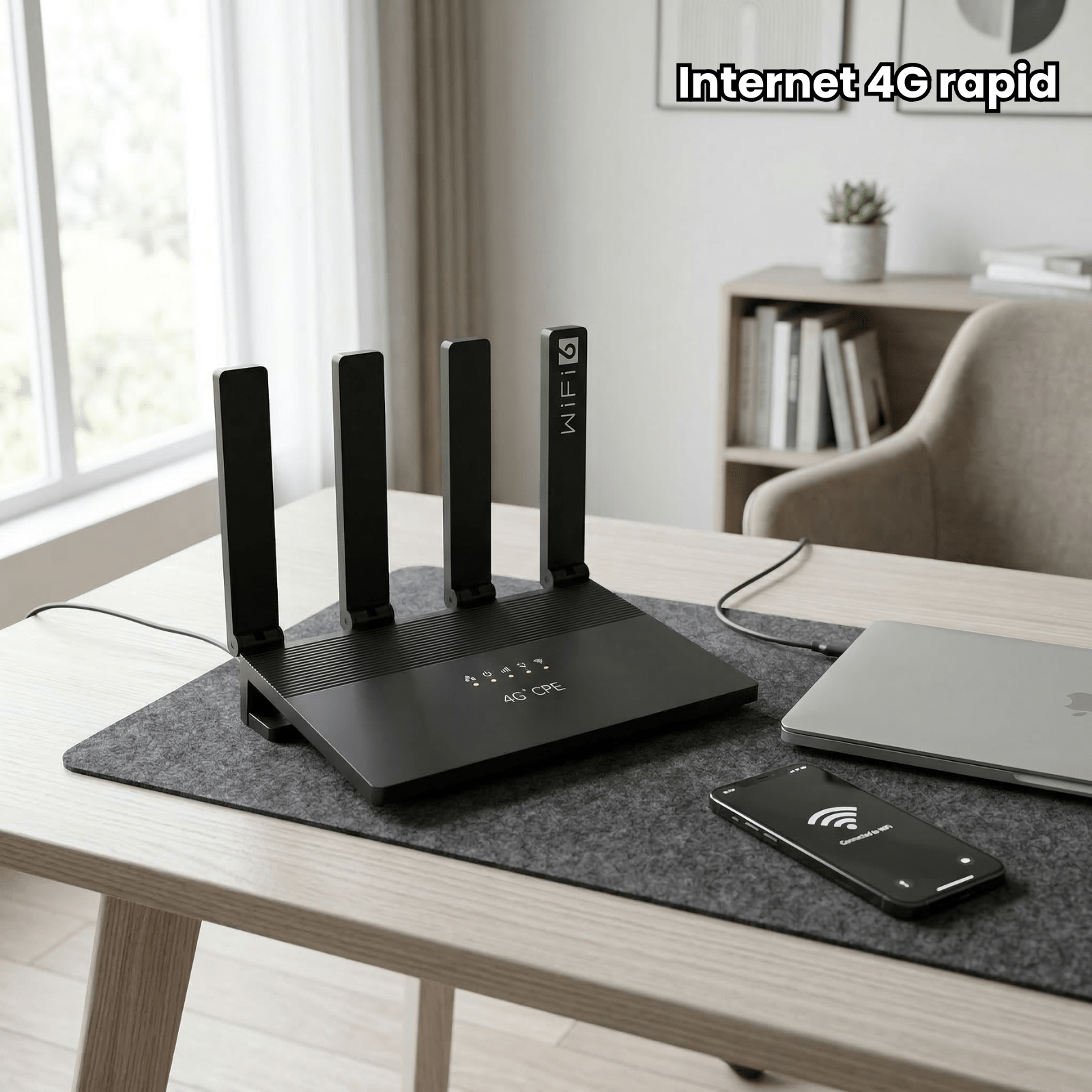 Router Wireless HASEPE 4G LTE WiFi 6, Router Wireless 4G CAT4 150Mbps Cu Slot SIM, Router Wireless Pentru Casa Si Birou, Router 4G Cu Antena Interna 2.4GHz, Router Wireless 4G Plug And Play, Router Wi - HASEPE