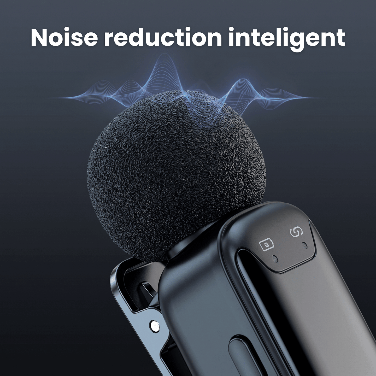 Microfon Lavaliera Wireless HASEPE® Mini Microfon Wireless Cu Reducere Zgomot, Microfon Lavaliera Pentru iPhone Android iPad, Microfon Wireless 2.4GHz, USB - C Lightning, Microfon Lavaliera Pentru Podca - HASEPE