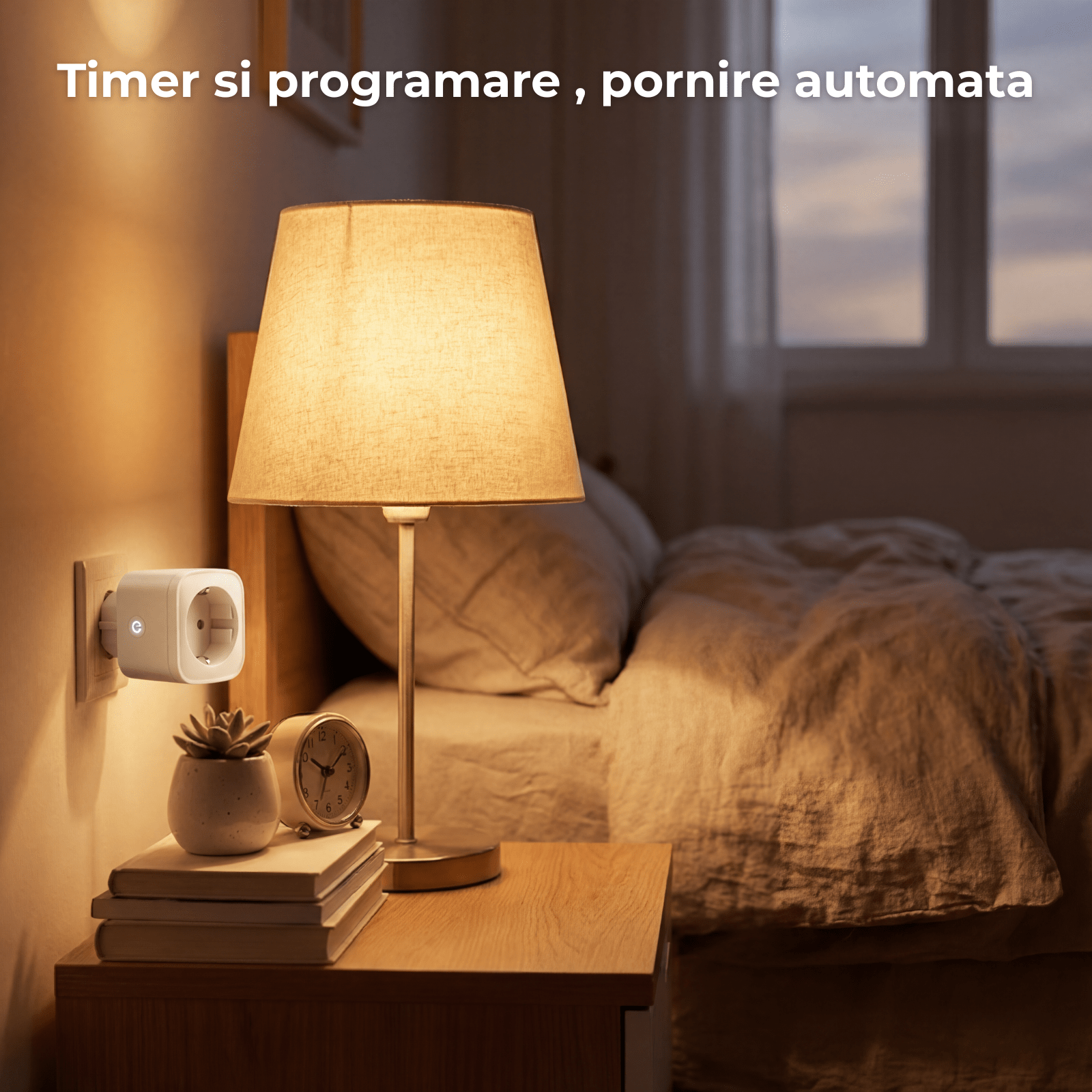 Priza Smart HASEPE WiFi 16A Cu Monitorizare Consum, Priza Inteligenta Pentru Casa Smart, Control Vocal Alexa Si Google Assistant, Programare Si Timer, Control De La Distanta, Priza WiFi Standard Europ - HASEPE