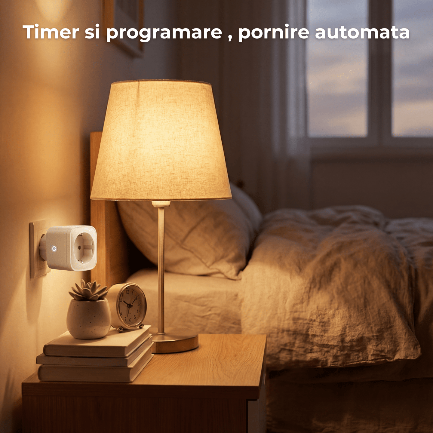 Priza Smart HASEPE WiFi 16A Cu Monitorizare Consum, Priza Inteligenta Pentru Casa Smart, Control Vocal Alexa Si Google Assistant, Programare Si Timer, Control De La Distanta, Priza WiFi Standard Europ - HASEPE