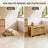 Cos de rufe HASEPE® din Bambus cu Taburet, cos depozitare cu 2 sertare pe roti, banca cu depozitare 38x38,5x75,6 cm