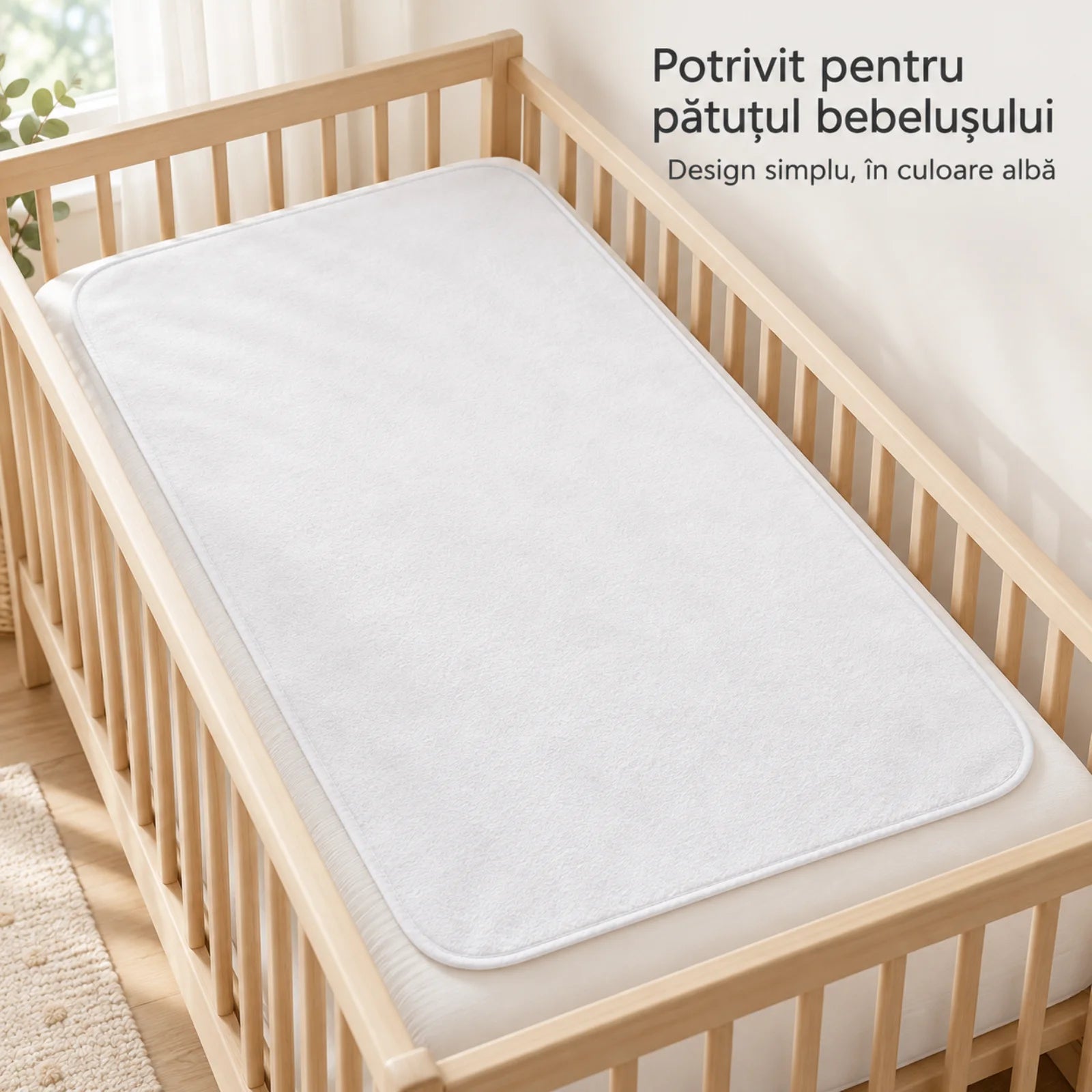 Protectie Saltea Hasepe® pentru Patut, 70x130 cm, Cearceaf Impermeabil Alb