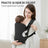 Marsupiu Bebe HASEPE® Ergonomic, Marsupiu Ergonomic Cu Sezut Antiderapant Intarit, Marsupiu Ergonomic 5+ Luni, Max 9 Kg, Negru