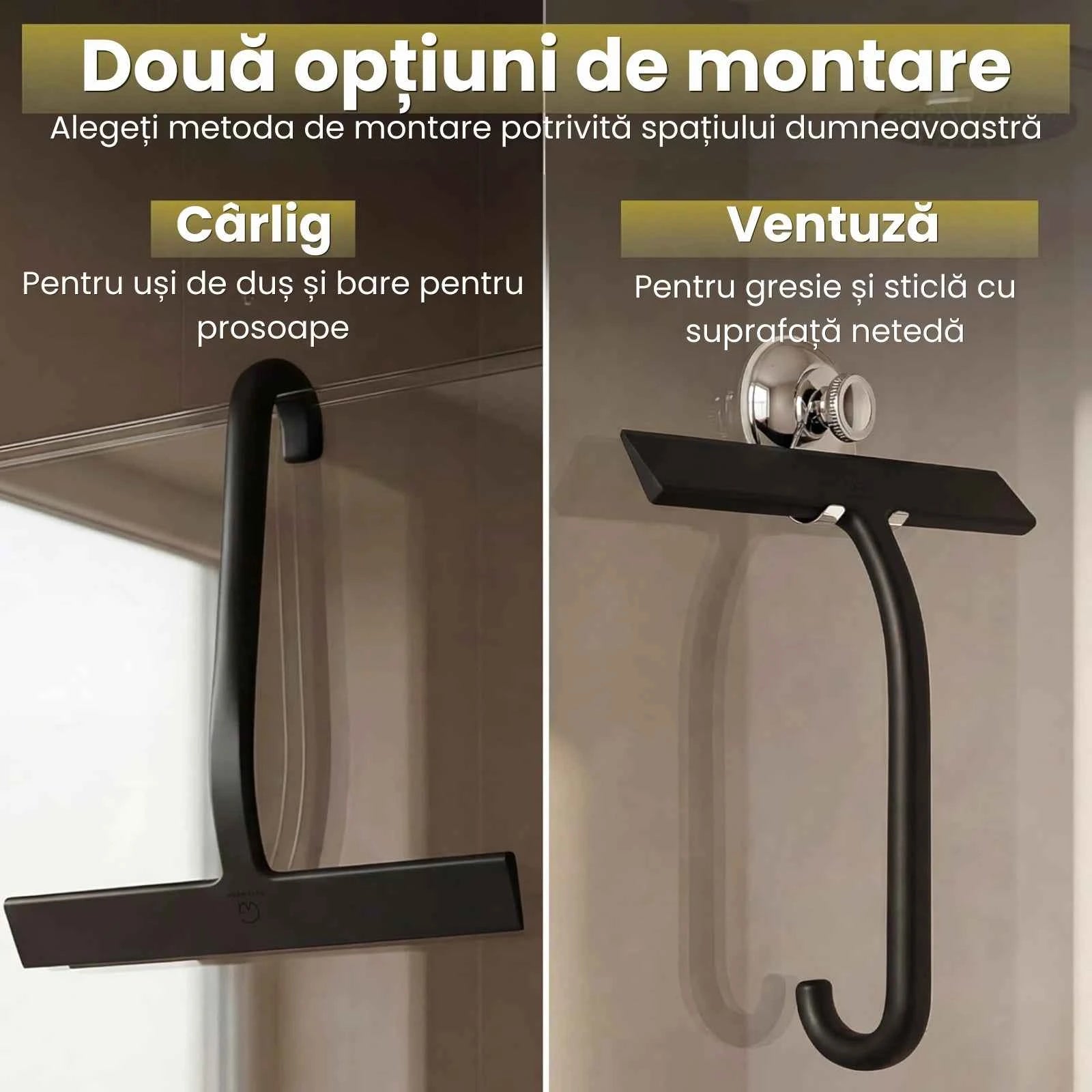Stergator Geam HASEPE® Din Silicon, Racleta Geam Pentru Cabina Dus, Oglinzi, Faianta Si Ferestre