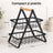 Raft Bucatarie HASEPE® Cu 2 Nivele, Etajera Depozitare Metalica Neagra Cu Maner Din Lemn, 22x14x26cm