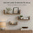 Set 3 Rafturi De Perete HASEPE®, Set 3 Rafturi Suspendate Maro, Rafturi Decorative Cu Suporturi Ascunse