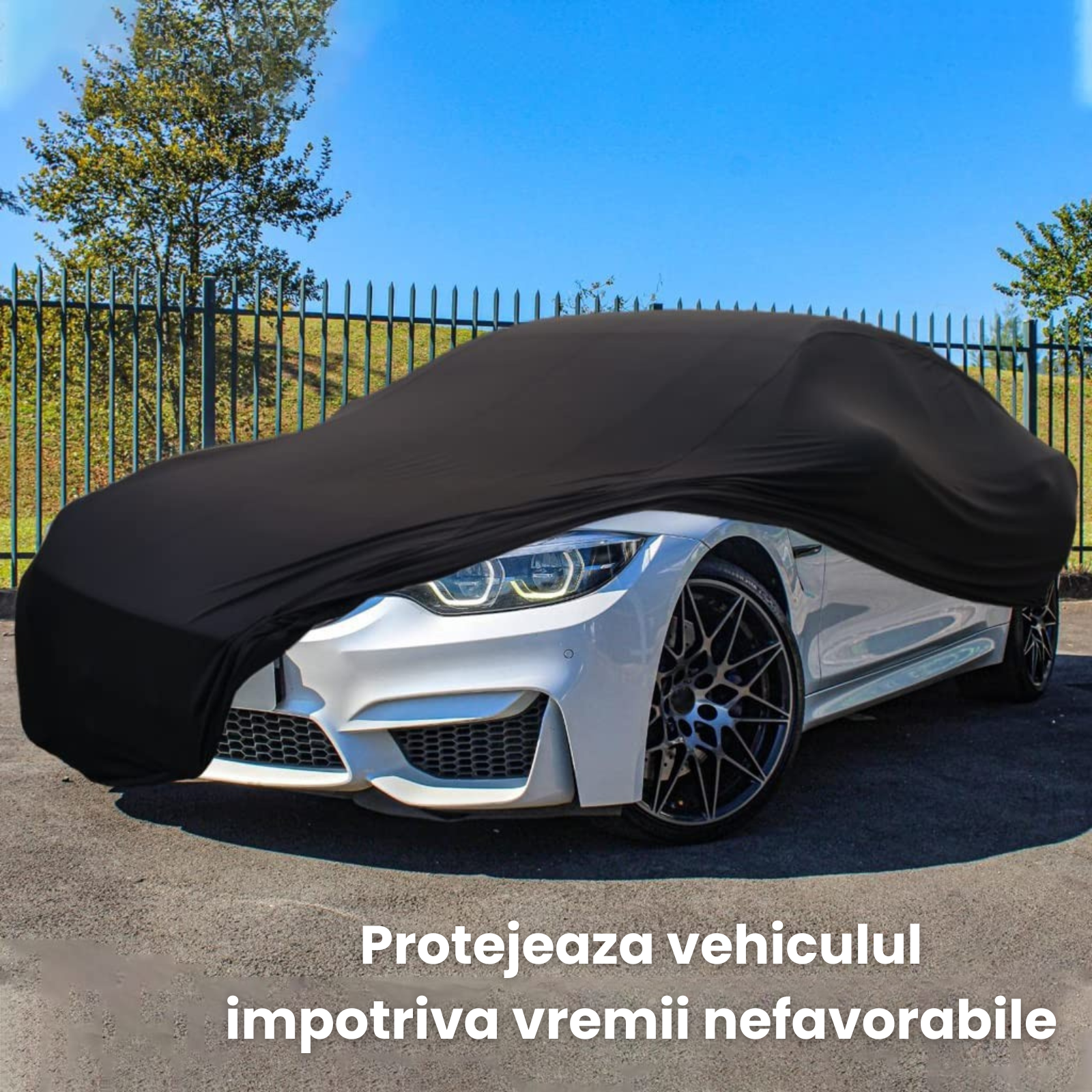 Prelata Auto Premium HASEPE, Toate Anotimpurile, Husa Protectie Completa, Ploaie, Anti Soare, Impermeabila, Accesorii Masina Huse Exterior, 534x178x132 cm