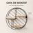 Raft Suspendat HASEPE® Decorativ Rotund, Raft Perete cu 3 Nivele MDF, Etajera Perete Metal si Lemn, Raft Suspendat Ø30x9 cm