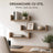 Set 3 Rafturi De Perete HASEPE®, Set 3 Rafturi Suspendate Maro, Rafturi Decorative Cu Suporturi Ascunse