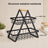 Raft Bucatarie HASEPE® Cu 2 Nivele, Etajera Depozitare Metalica Neagra Cu Maner Din Lemn, 22x14x26cm