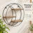 Raft Decorativ HASEPE® Rotund, cu 3 Niveluri din MDF si Cadru Metalic, Raft de Perete Ø30x9 cm