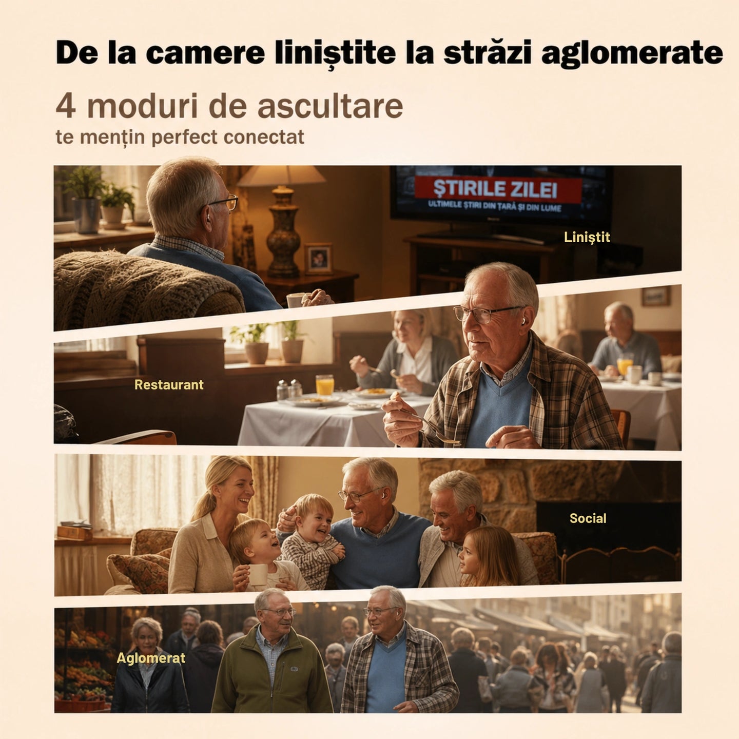 Set 2 Aparate Auditive HASEPE® Reincarcabile, Casti Auditive Reincarcabile, Autonomie Totala Pana La 210 Ore