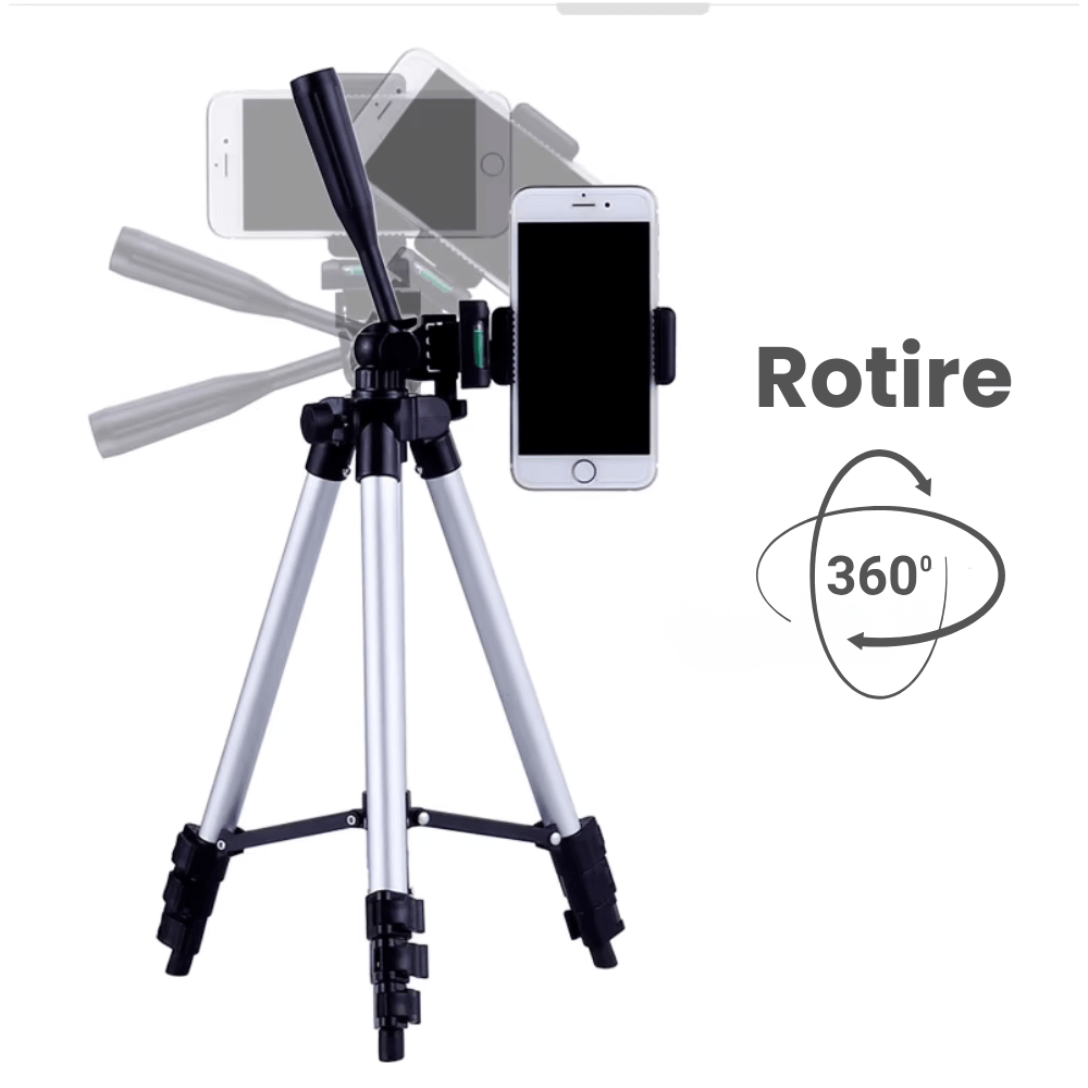 Trepied Foto Aluminiu Profesional HASEPE, cu Rotire 360 Grade si Inclinare 90 de Grade, Inaltime Ajustabila 35 - 102 cm, Nivela Inclusa, Usor de Utilizat pentru Camera, Telefon Mobil, Videoproiector, Ni - HASEPE