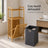 Cos Rufe HASEPE® Din Bambus Cu Rafturi, Cos Rufe Cu Sac Textil Detasabil, 40x30x95cm