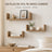 Set 3 Rafturi De Perete HASEPE®, Set 3 Rafturi Suspendate Maro, Rafturi Decorative Cu Suporturi Ascunse