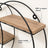 Raft Decorativ HASEPE® Rotund, cu 3 Niveluri din MDF si Cadru Metalic, Raft de Perete Ø30x9 cm