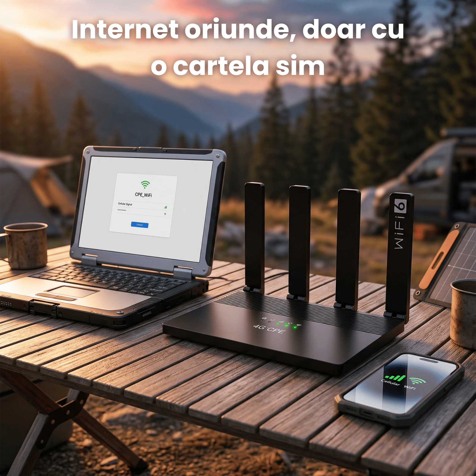 Router Wireless HASEPE 4G LTE WiFi6 Cu Slot SIM, Router Wireless LTE CAT4 150Mbps, Router Wireless Cu Baterie Integrata 5000mAh Pentru Internet Oriunde, Router Wireless Pentru Casa Birou Calatorii, Wi - HASEPE