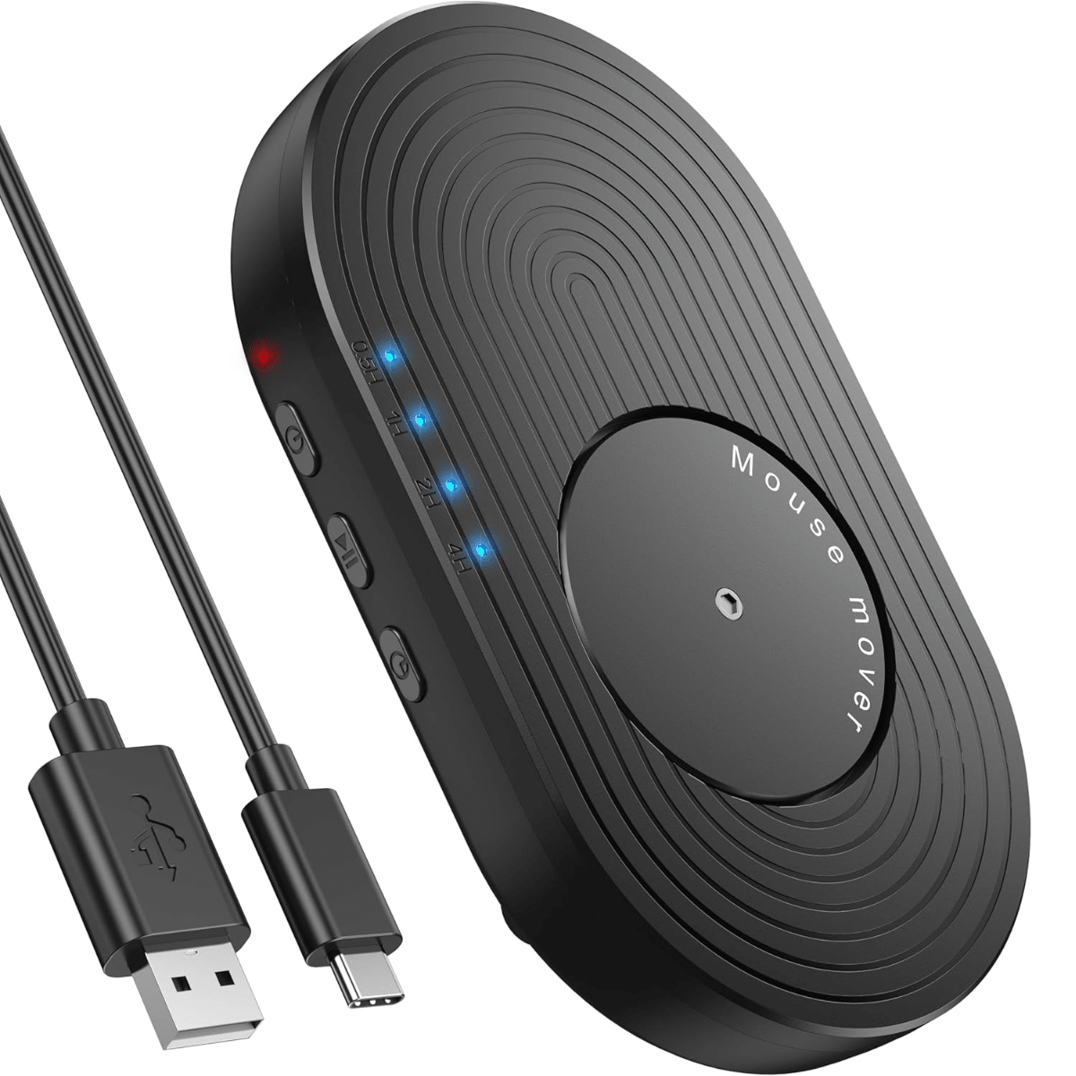 Mouse Jiggler HASEPE, Mecanic Cu Timer, Mouse Mover Fizic Fara Driver, Mouse Shaker Cu Miscare Aleatorie, Dispozitiv Ultra Silent Pentru PC Si Laptop, Anti Sleep, Alimentare USB Sau Adaptor, Compatibi - HASEPE