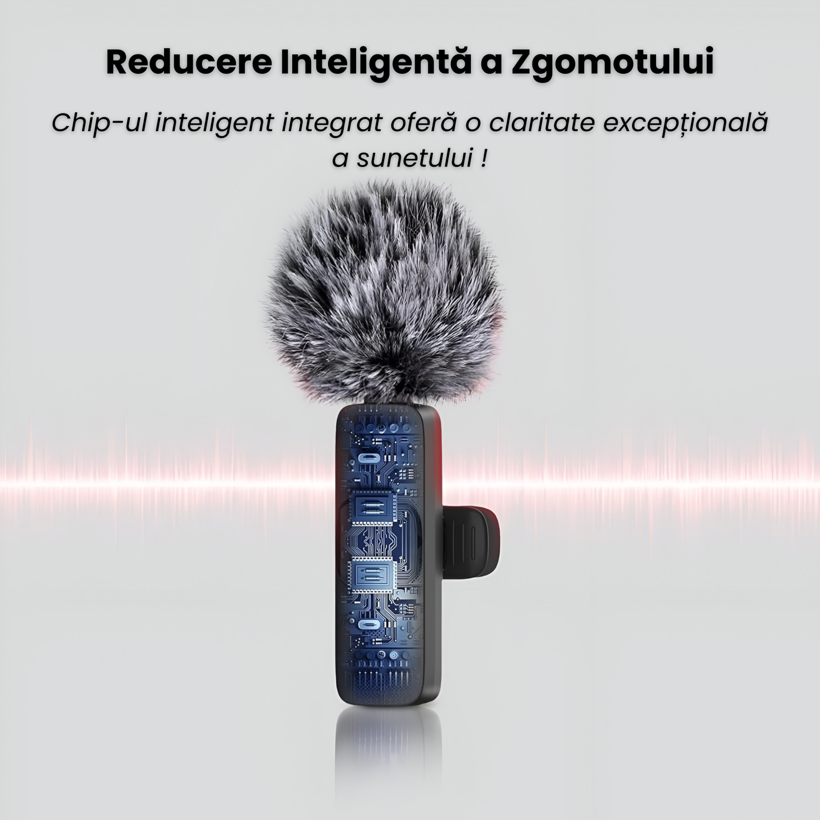 Set 2 Microfoane Lavaliera Wireless Profesionale HASEPE, Compatibile iPhone, Android, Laptop, Tableta, USB-C, Lightning, Reducere Zgomot, Portabile, 2.4 GHz, Live Streaming, Reincarcabile