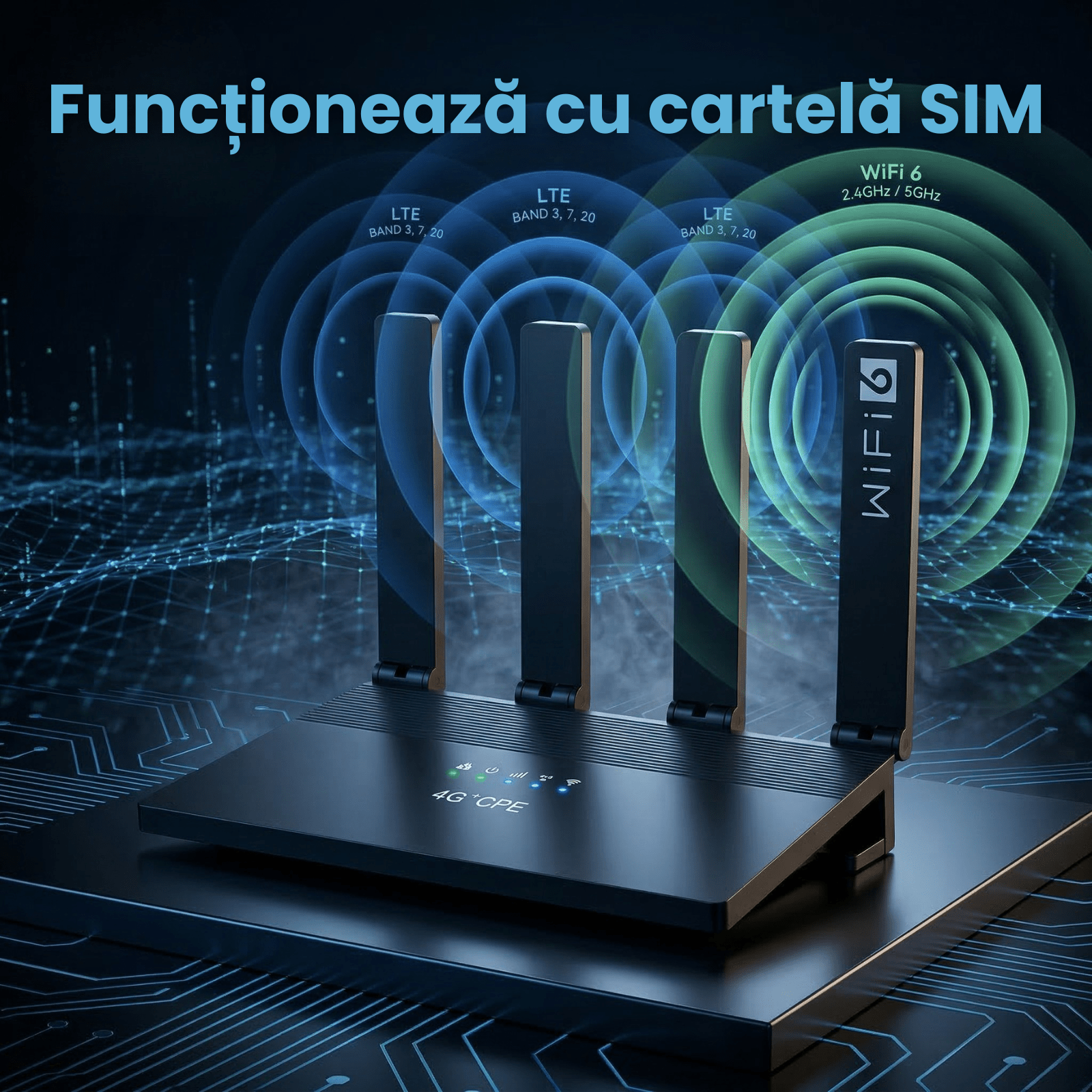 Router Wireless HASEPE 4G LTE WiFi 6, Router Wireless 4G CAT4 150Mbps Cu Slot SIM, Router Wireless Pentru Casa Si Birou, Router 4G Cu Antena Interna 2.4GHz, Router Wireless 4G Plug And Play, Router Wi - HASEPE