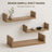 Set 3 Rafturi De Perete HASEPE®, Set 3 Rafturi Suspendate Maro, Rafturi Decorative Cu Suporturi Ascunse