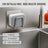 Suport Baie HASEPE® Autocolant Multifunctional din Otel Inoxidabil, Suport Burete 5x3x5 cm