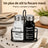 Set Solnita Sare Piper HASEPE® Din Sticla Cu Baza Metalica, Dozator Condimente Elegant 85ml
