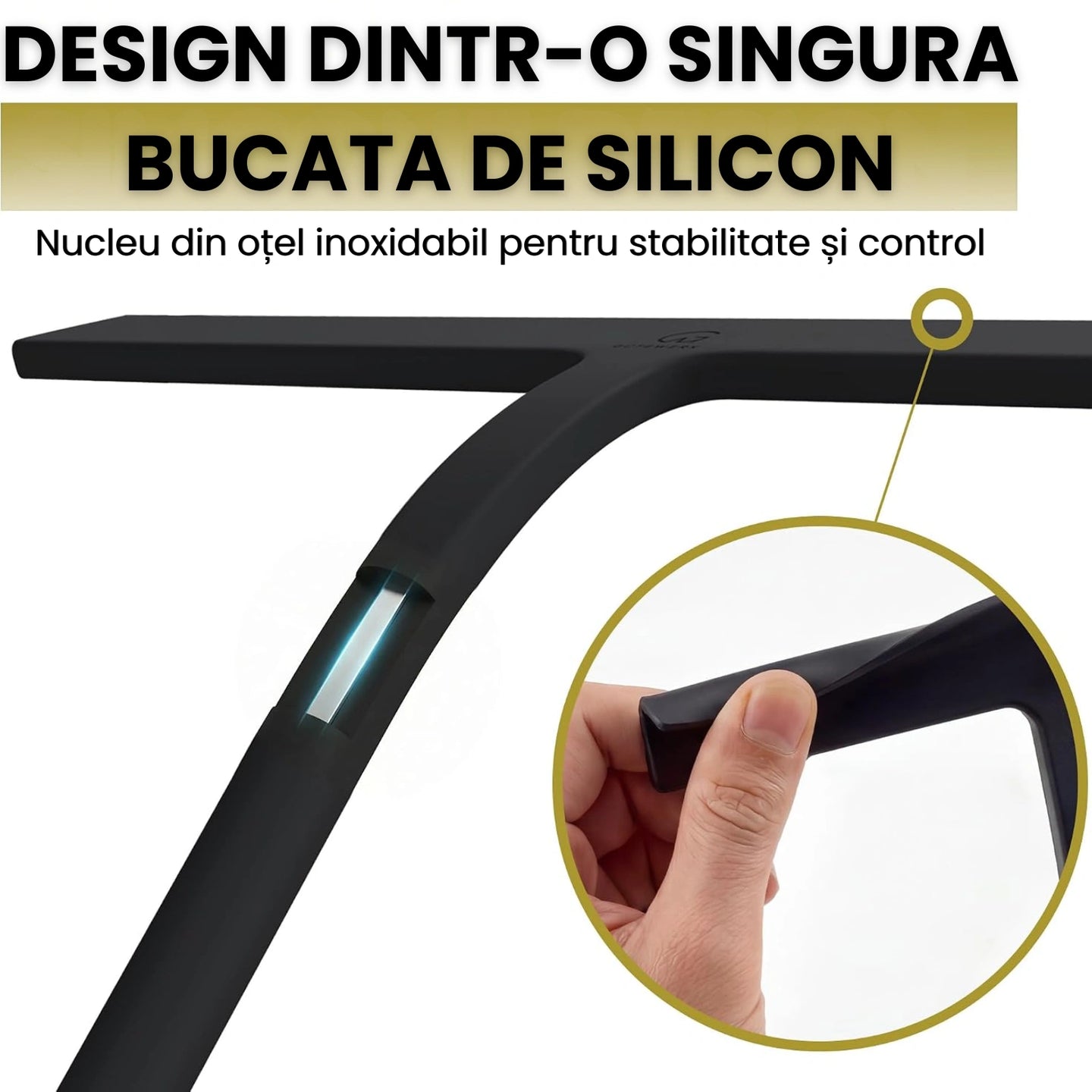 Stergator Geam HASEPE® Din Silicon, Racleta Geam Pentru Cabina Dus, Oglinzi, Faianta Si Ferestre