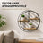 Raft Suspendat HASEPE® Decorativ Rotund, Raft Perete cu 3 Nivele MDF, Etajera Perete Metal si Lemn, Raft Suspendat Ø30x9 cm