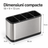 Suport Tacamuri Hasepe® din Inox, 4 Compartimente, 18x9x13 cm, Scurgere in Chiuveta