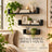 Set 3 Rafturi De Perete HASEPE®, Set 3 Rafturi Suspendate Negru, Rafturi Decorative Cu Suporturi Ascunse