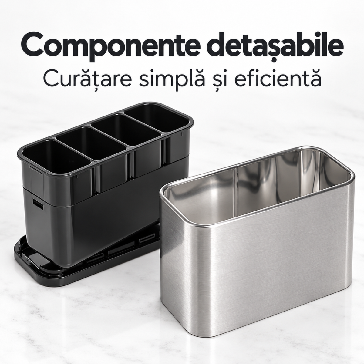 Suport Tacamuri Hasepe® din Inox, 4 Compartimente, 18x9x13 cm, Scurgere in Chiuveta