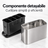 Suport Tacamuri Hasepe® din Inox, 4 Compartimente, 18x9x13 cm, Scurgere in Chiuveta