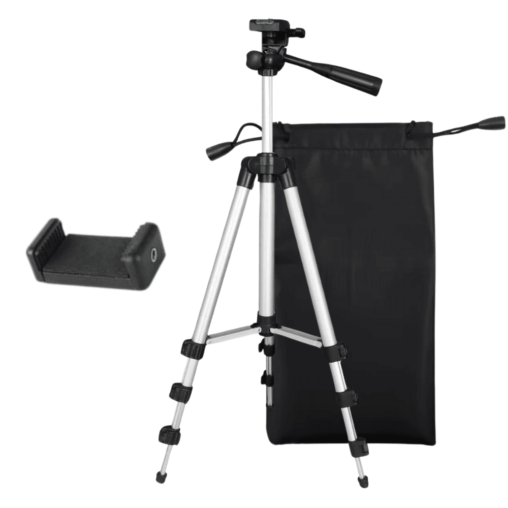 Trepied Foto Aluminiu Profesional HASEPE, cu Rotire 360 Grade si Inclinare 90 de Grade, Inaltime Ajustabila 35 - 102 cm, Nivela Inclusa, Usor de Utilizat pentru Camera, Telefon Mobil, Videoproiector, Ni - HASEPE