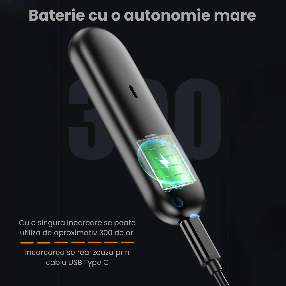 Etilotest Profesional HASEPE, Fara Contact, Alcoolmetru Digital, Calibrare Automata, Acuratete +/ - 0,01% BAC, LCD Color, USB - C, 300 Testari, Negru Mat - HASEPE