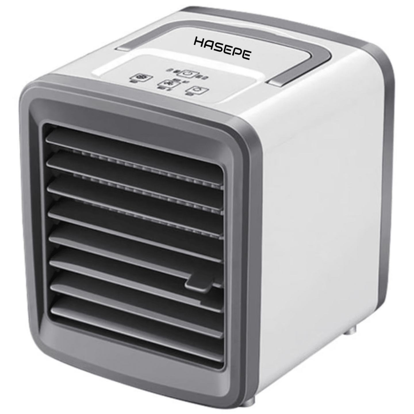 Racitor Ventilator aer portabil HASEPE, Ventilator pulverizare cu Apa, Mini aer USB, Silentios cu 2 viteze 3600 rpm/2700 rpm, Rezervor 200ml, Lumina LED, Buton ON/OFF, Climatizare Personala pentru Bir - HASEPE