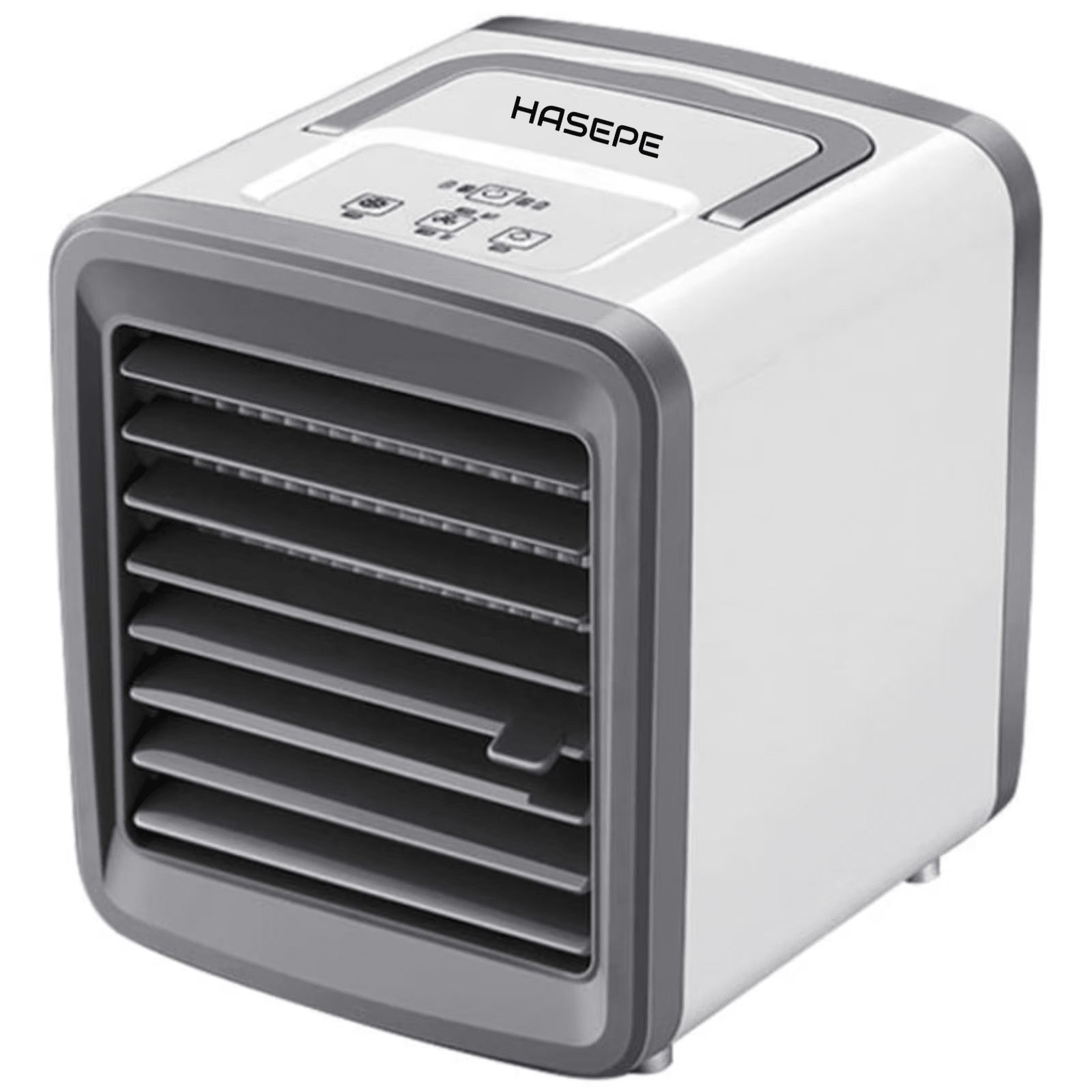Racitor Ventilator aer portabil HASEPE, Ventilator pulverizare cu Apa, Mini aer USB, Silentios cu 2 viteze 3600 rpm/2700 rpm, Rezervor 200ml, Lumina LED, Buton ON/OFF, Climatizare Personala pentru Bir - HASEPE