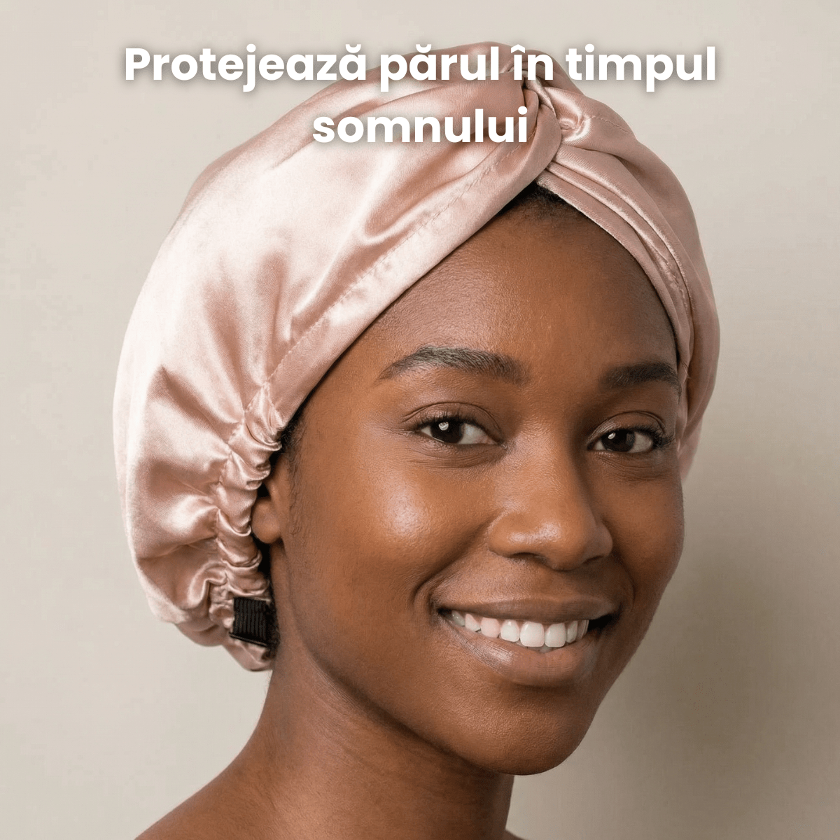 Boneta Somn HASEPE Satin Pentru Ingrijirea Parului, Boneta Par Marime Universala Cu Elastic Reglabil, Boneta Satin Pentru Par Scurt Si Mediu, Protectie Impotriva Frecarii, Potrivita Pentru Par Drept S - HASEPE