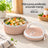 Caserola Termica HASEPE® Rotunda, 500 ml, Roz, Interior din Otel Inoxidabil