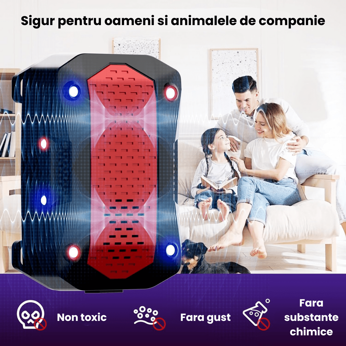 Aparat Anti Rozatoare Auto HASEPE, Ultrasunete 8 - 56kHz, Anti Soareci si Sobolani, 3 Metode Alimentare, LED Intermitent, Senzor Vibratie, Acoperire 300mp, Masini si Garaje - HASEPE