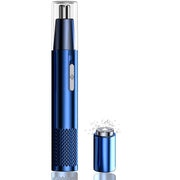 Aparat Tuns Par Nas si Urechi HASEPE, Trimmer Facial Electric USB, Lame Otel Inoxidabil, Albastru