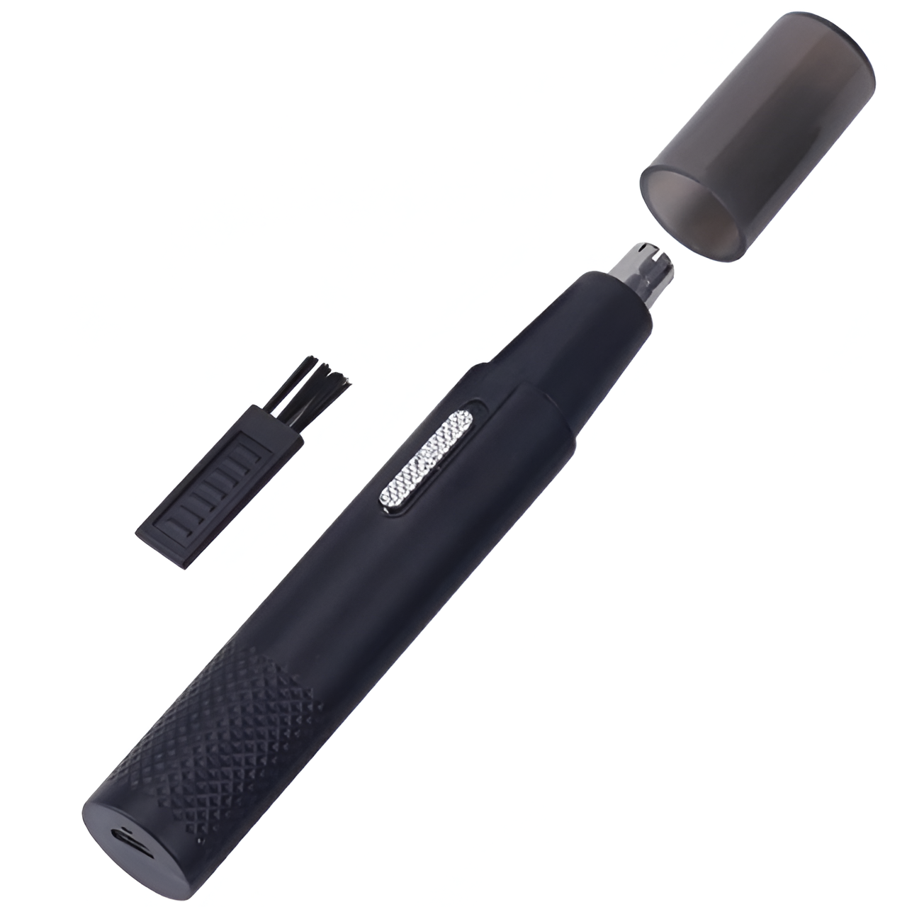 Aparat Tuns Par Nas si Urechi HASEPE, Trimmer Facial Electric USB, Lame Inox, Motor 6000 RPM, Cap Rotativ, Design Compact 15x1cm, Curatare Usoara, Negru